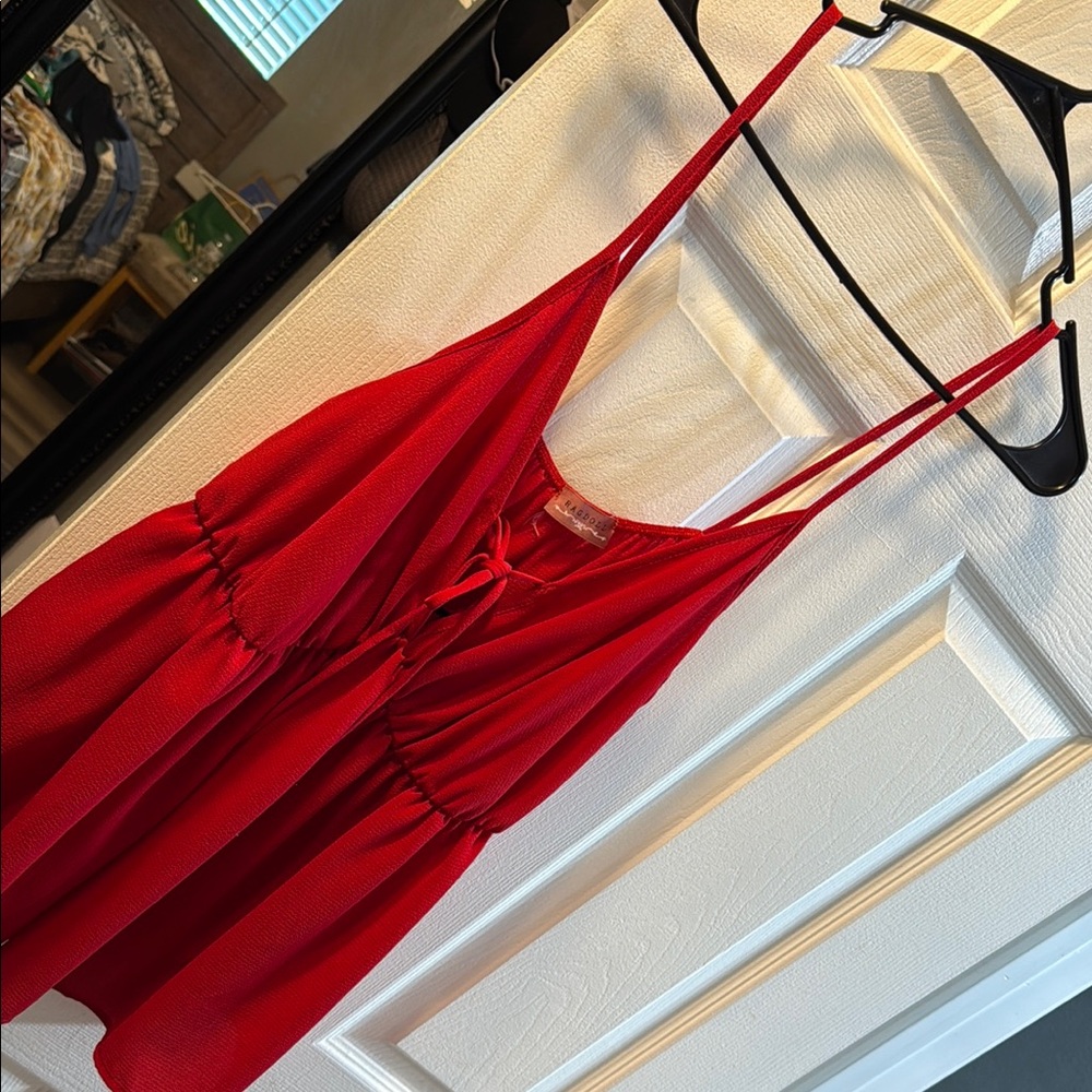 Red Spaghetti Strap